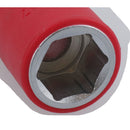 1/2in drive VDE Insulated Shallow Metric Socket 6 Sided Single Hex 1000 V