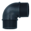 Polypropylene PP 1-1/4in BSP Male x Male Threaded 90° Elbow Connector
