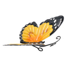 Small 3D Yellow Metal  Butterfly Garden/Home Wall Art Ornament 7x12x14cm