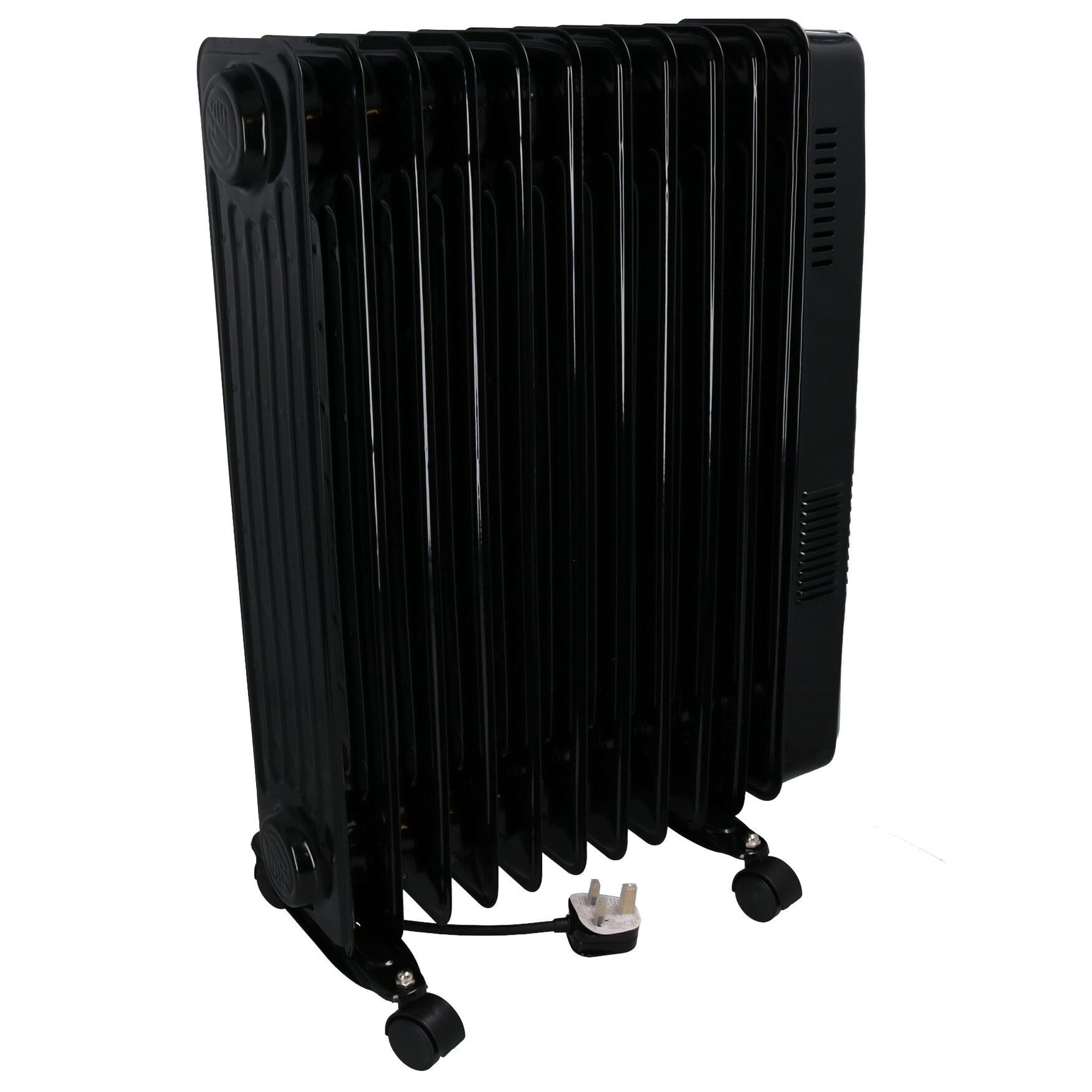 2KW 11 Fin Oil Filled Portable Electric Radiator Heater with Turbo fan + 24hr Timer