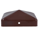 Metal Fence Post Caps for Fence Posts 75mm x 75mm Protector Cover Brown