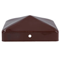 Metal Fence Post Caps for Fence Posts 75mm x 75mm Protector Cover Brown