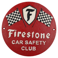 Plaque ronde en fonte pour la sécurité des voitures Firestone