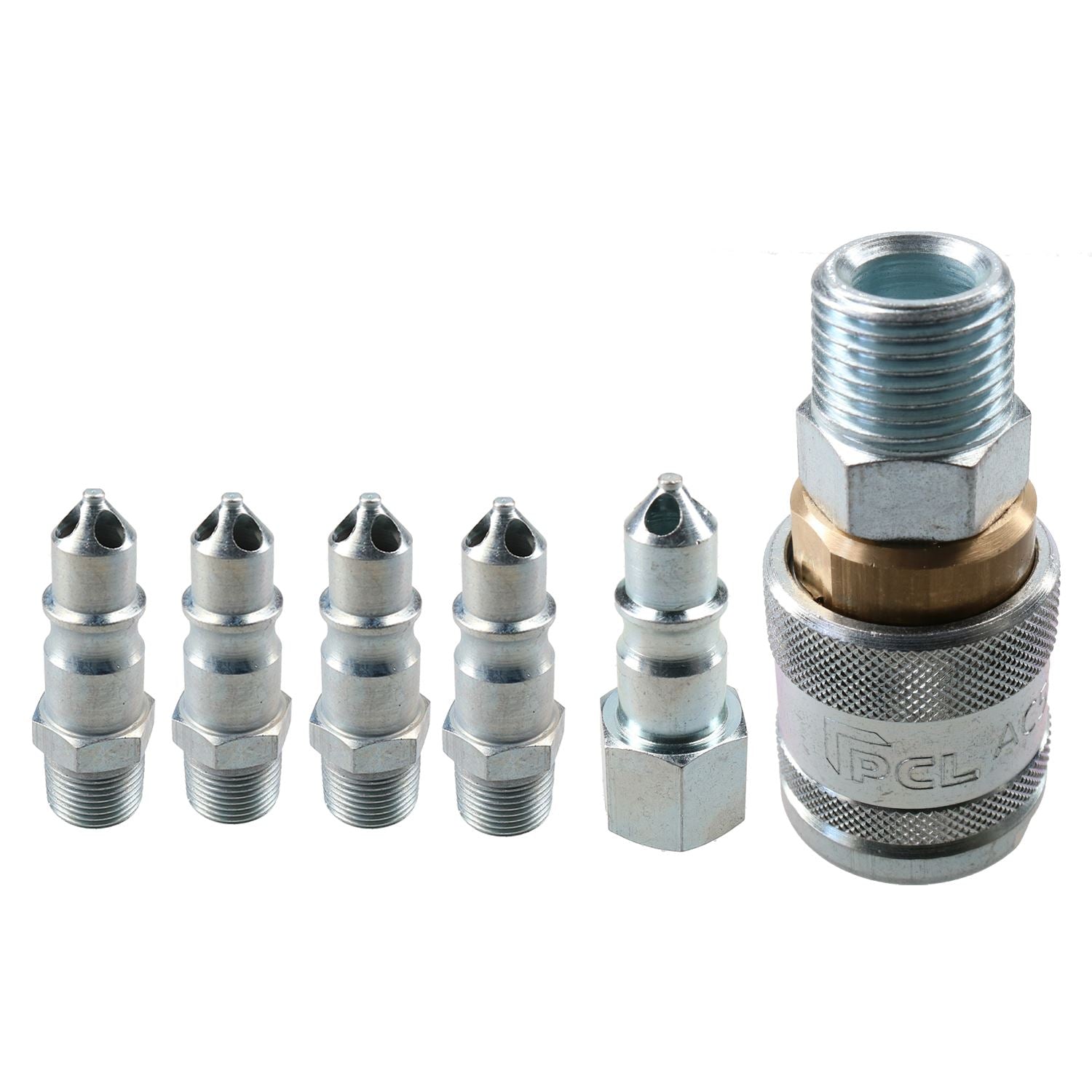 PCL 100 Series Female Coupler 1/2" BSP Male Thread & 3/8" Male Adaptors Fittings