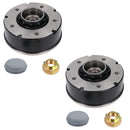 2er-Pack 200 x 50 mm Bremstrommeln und Lager für Ifor Williams Trailer 5 Bolzen 6,5" PCD