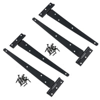 Heavy Duty T Tee Hinge For Sheds Gates Black Powder Coated Finish 4 – 18 Inch