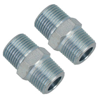 3/8" BSP Male to Male Air Line Hose Compressor Fitting Union 2 PACK FT048