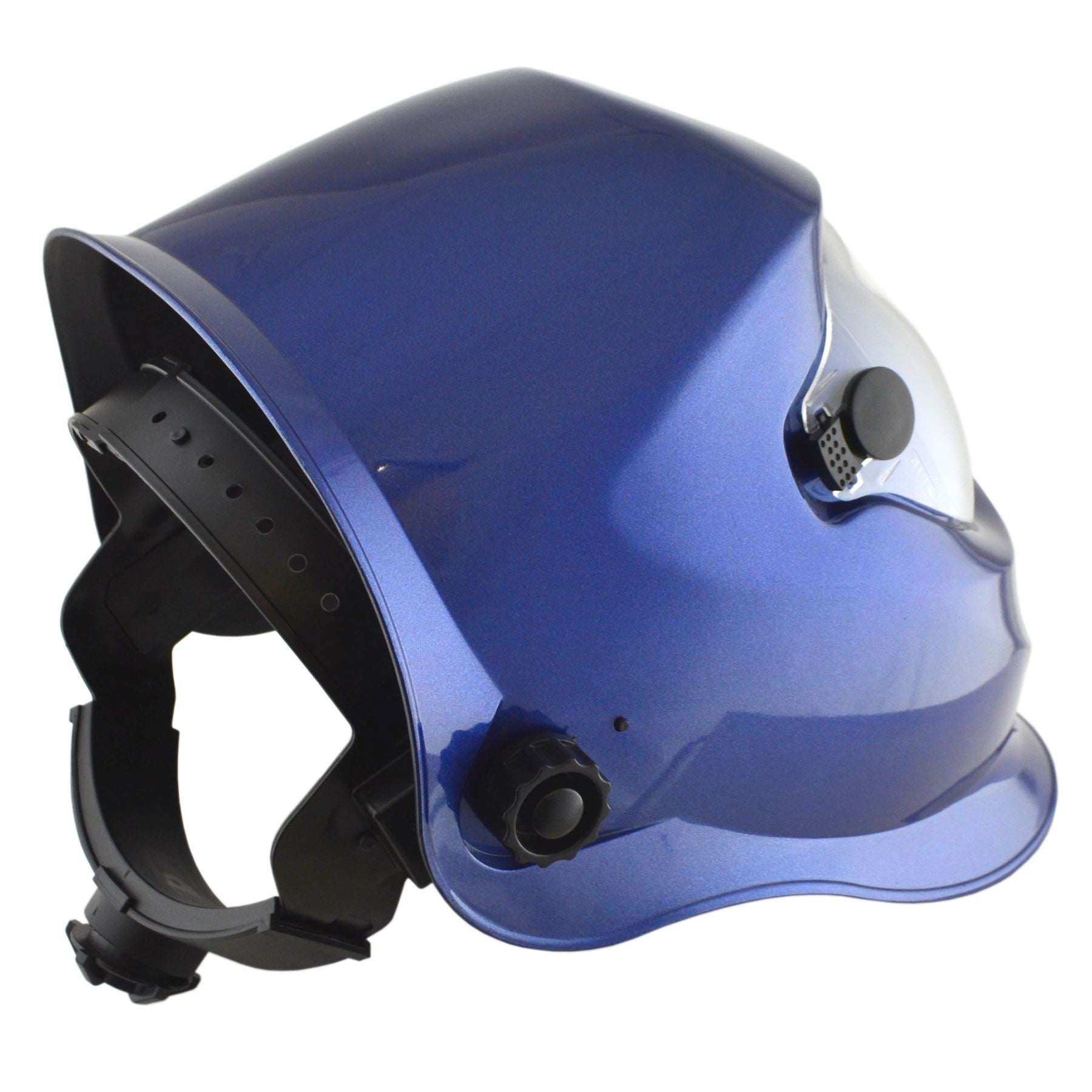 Casque de soudeur à obscurcissement automatique, masque de soudage, meulage, bleu et 3 x couvre-objectif