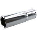 19mm Double Deep 78mm Socket 1/2" Drive Metric 6 Point Chrome Vanadium Steel