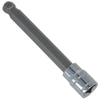 Embout de clé Allen à six pans creux à tête sphérique longue de 10 mm 3/8" CR-V de 85 mm de profondeur