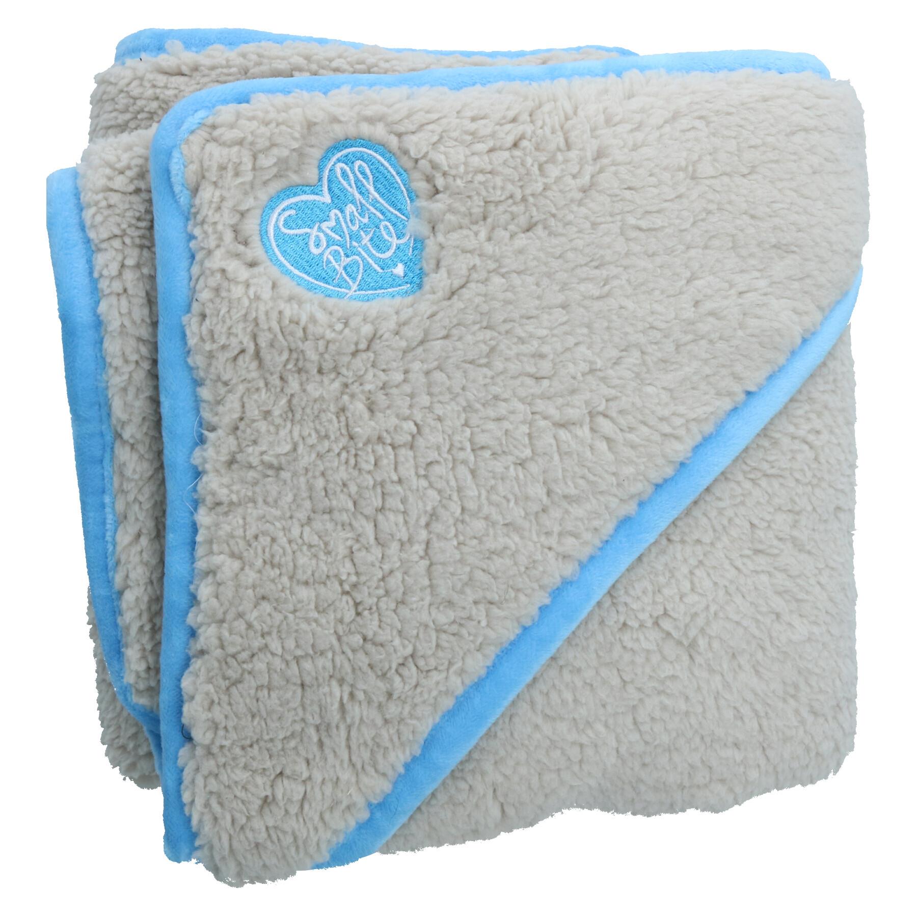 Blue Super Soft Puppy Small Dog Pocket Blanket Snuggle Blanket 60x60cm 3PK