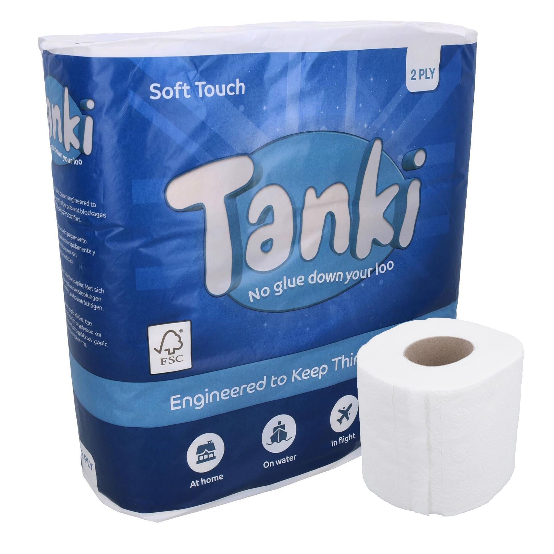 36 Roll No Glue Toilet Paper Loo Roll Caravan Boat Camping Chemical Septic Tank