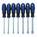 Lot de 7 tournevis à écrous hexagonaux extra longs métriques avec douilles rotatives de 5 à 13 mm à poignée souple