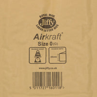 10pk Genuine Gold Jiffy Bag Airkraft Bubble Padded Mail Bag Envelope Size 0