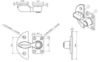 Attache pivotante Gravelly pour plaque d'immatriculation de remorque, grande taille