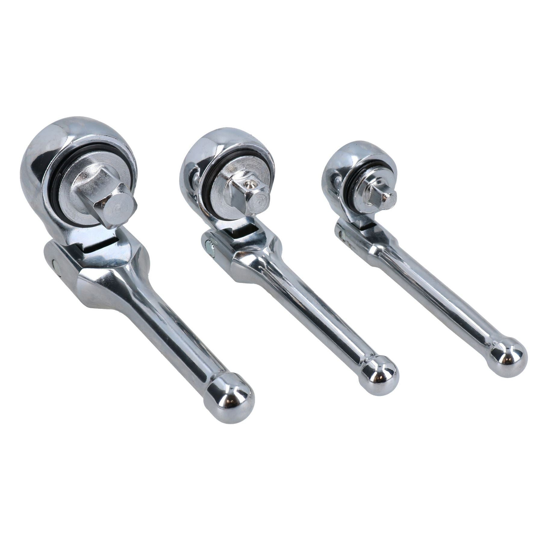 Socket Ratchet Angled Offset Flexi Head 3pc 1/4 3/8 & 1/2 drive TE219