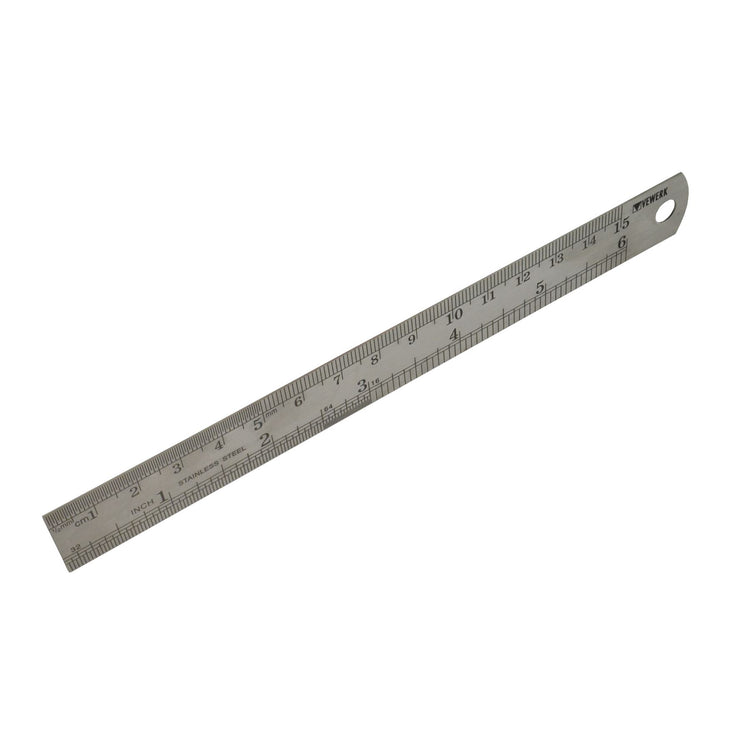 6 Inch 150mm Stainless Steel Ruler Rule Measuring Measure Imperial Met ...