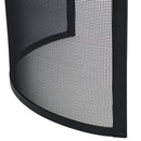 Curved Fire Spark Guard Black Freestanding Fireside Fine Mesh Protector Screen