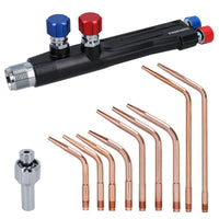 Chalumeau et embouts de soudage de type 5 pour tôles, gaz oxyacétylène, brasage de 0,9 à 8,2 mm