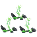 5pc Small Natural Look Aquatic Aquarium Fish Tank Deco Nano Scrape Bamboo