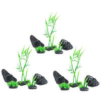 5pc Small Natural Look Aquatic Aquarium Fish Tank Deco Nano Scrape Bamboo