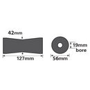 Quille de remorque pour bateau / jet ski / canot pneumatique, rouleau en V et support, axe de 19 mm, UBR19 UBR21