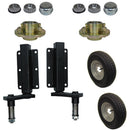 350kg Trailer Suspension Unit (Pair) & Cast Wheel Hubs & 400 - 8 Wheels 4" PCD