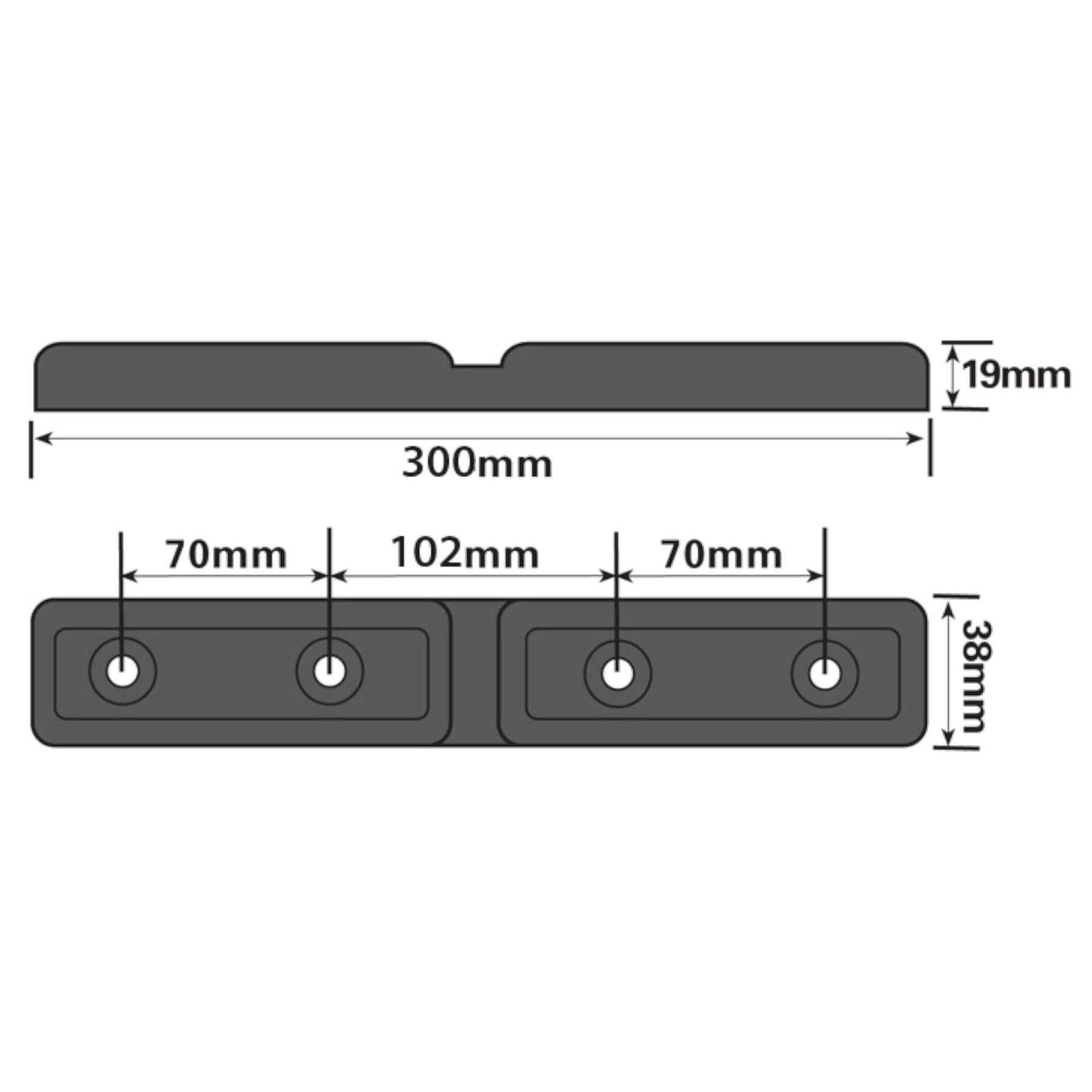 Blocs amortisseurs pour remorque de bateau / jet ski / canot pneumatique Mini Bunks