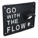 Go With The Flow Bottle Opener Beer Cast Iron Sign Gift Garage Door Shed Bar