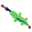 Jouet en peluche pour chien en forme de crocodile avec couinement