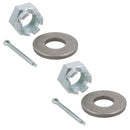 2 PACK M20 x 1.5 Slotted Castle Nut Trailer Wheel Hub Castellated Hub Bearing