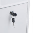 White Wall Mounted Lockable Metal Post Box Outdoor Letter Mail Box Keyed