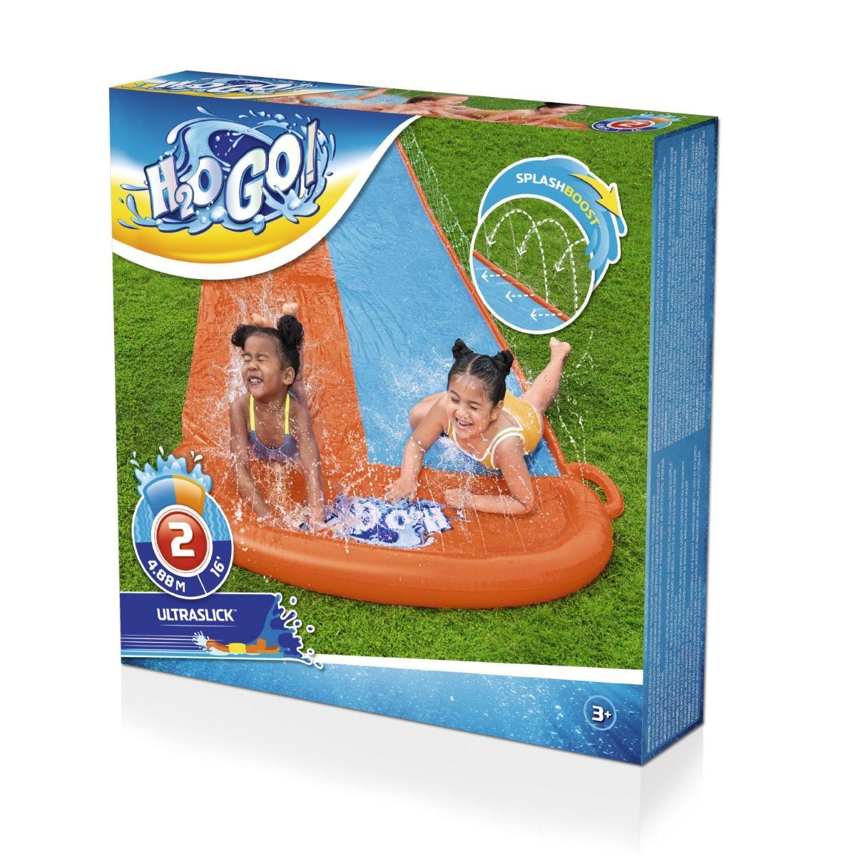 H2O Go Wasserrutsche 4,88 m 16ft Rutsche &amp; Rutsche Sprinkler Wasserspielzeug