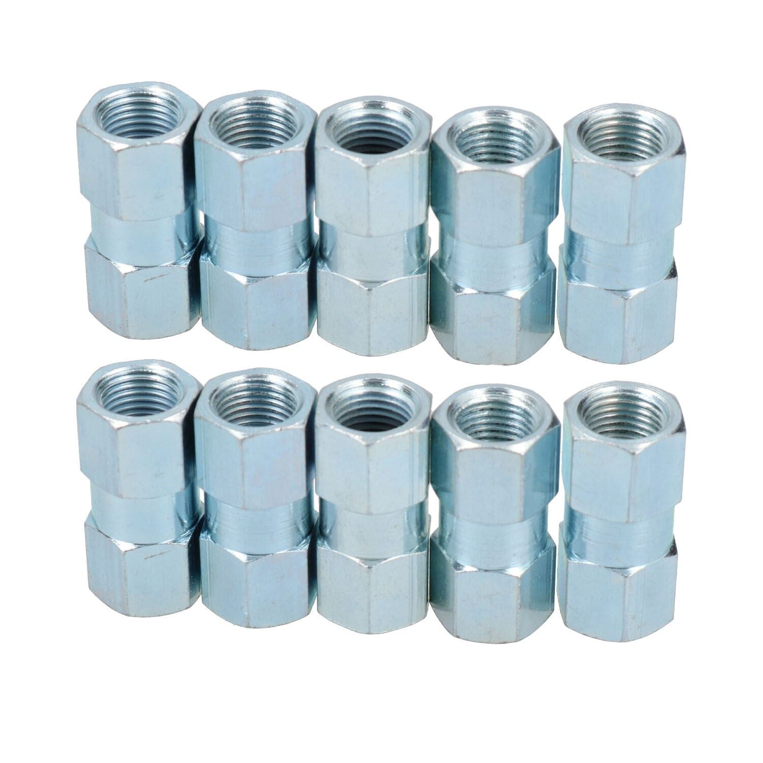 Raccord de raccord de tuyau de frein femelle en ligne M10 x 1 mm pour tuyau 3/16" 10 pièces