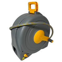 Enclosed Portable Free Standing Garden Hose Fast Reel Watering 40 Metres