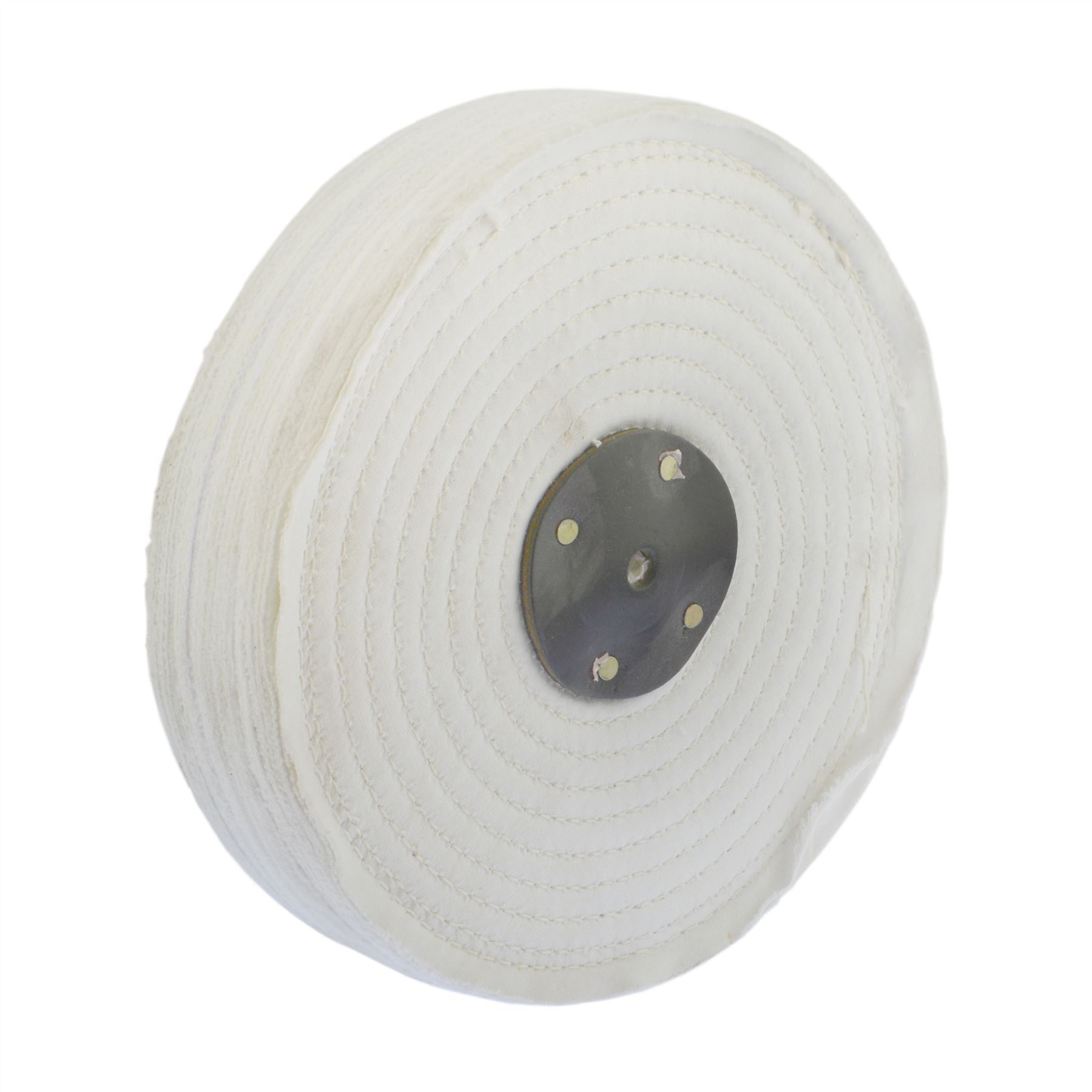 White Close Stitched Metal Polishing Buffing Mop 10" x 2" 4 section 2nd Stage