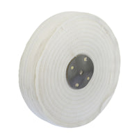 White Close Stitched Metal Polishing Buffing Mop 10" x 2" 4 section 2nd Stage