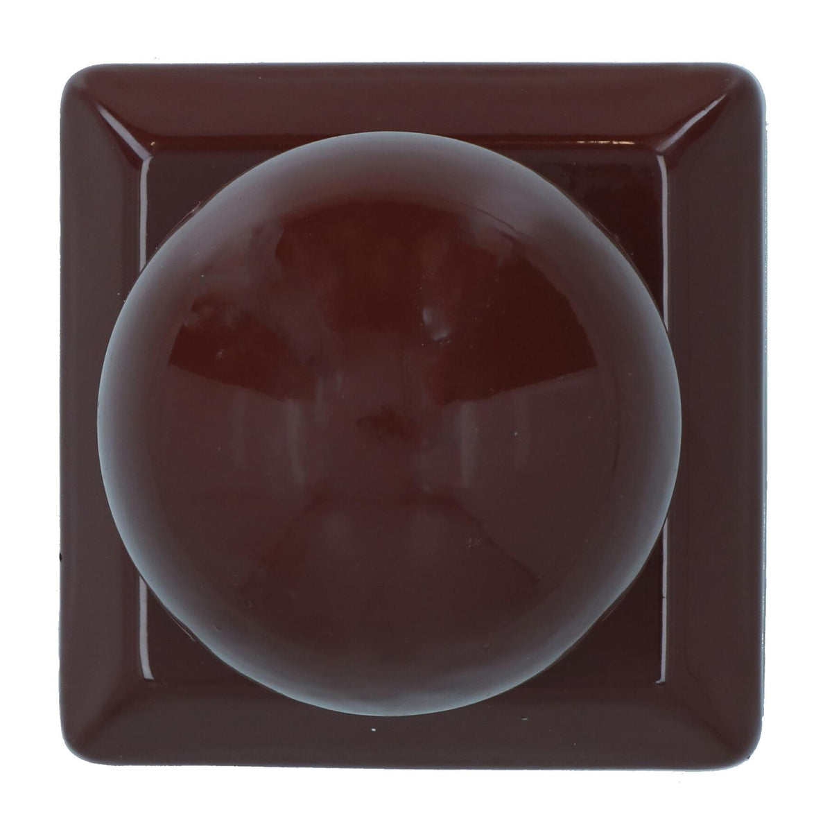 Metal Fence Post Caps Round / Ball 100mm x 100mm Protector Cover Brown