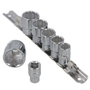 Douilles Whitworth BSF BSW 3/8" peu profondes et profondes 14 pièces 12 pans Bi-Hex