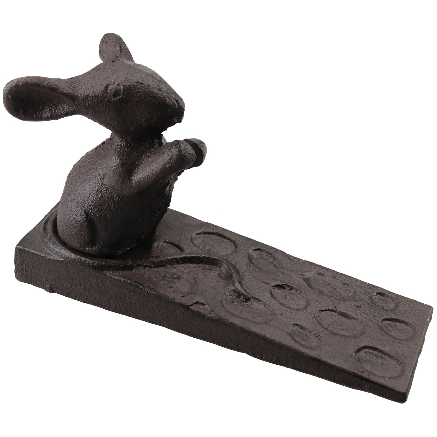 Mouse Door Stop Cast Iron Metal Rustic Doorstop Cheese Wedge House Home