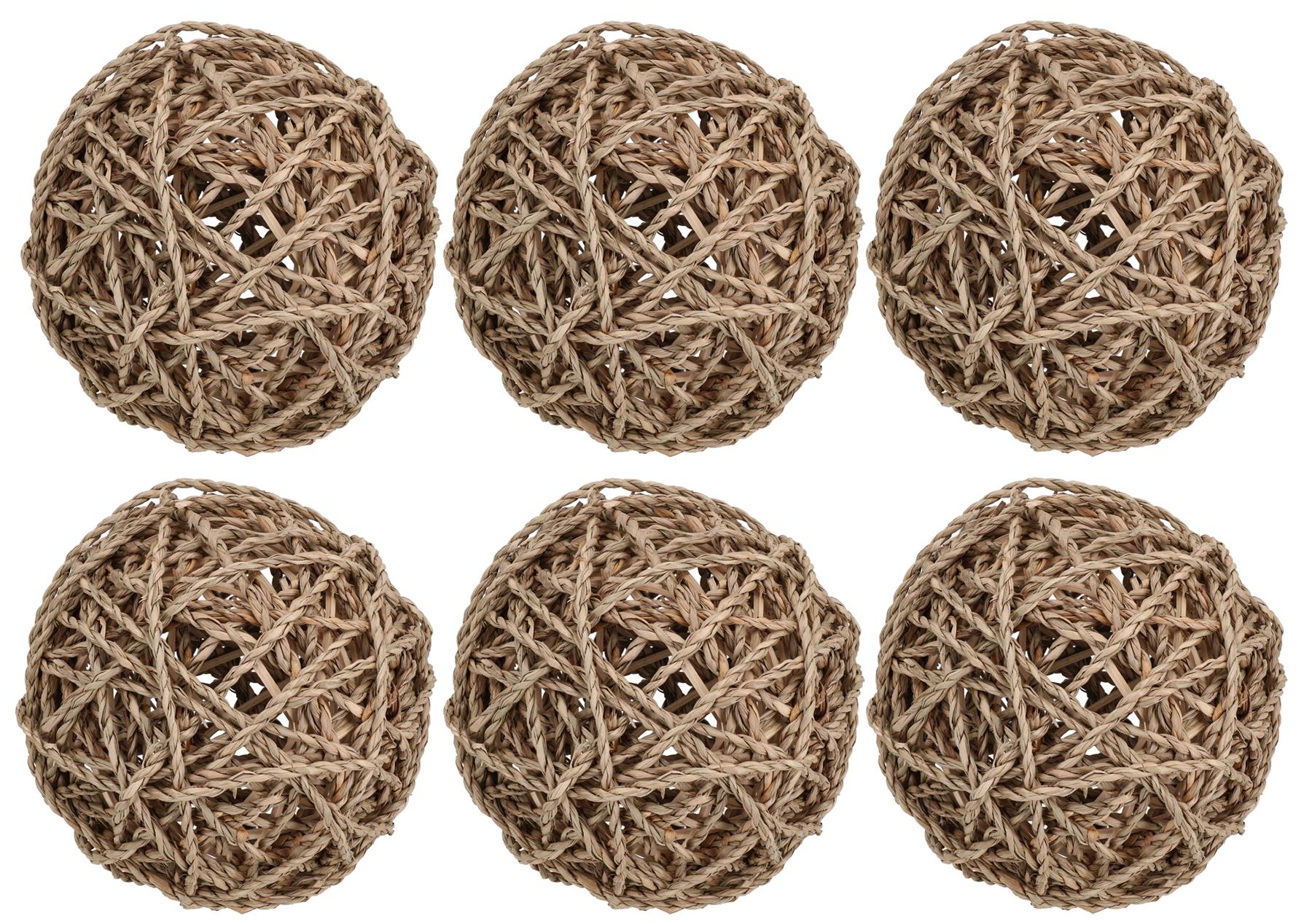 6PK Large Small Animal Rabbit Guinea Pig Sea Grass Fun Ball  Activity Toy Gift