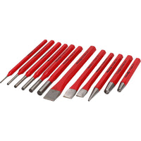 Punch and Chisel Set Pin Punches Tapered Punch + Chisels 12pc Set