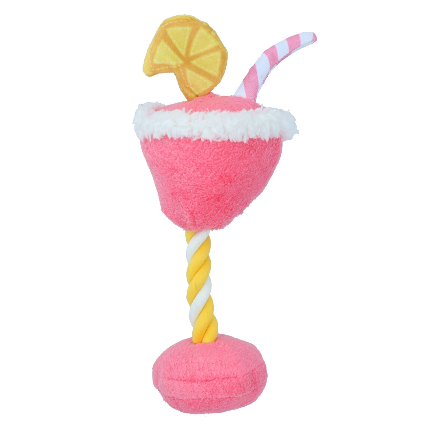 Dog Puppy Gift  Cocktail Rope Toy  Drink Themed Soft Plush Toy Present