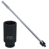 1/2" Drive 24" Breaker Power Knuckle Bar with 30mm Metric Deep Impact Socket