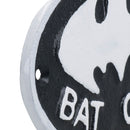 Bat Cave Cast Iron Sign Plaque Door Wall House Gate Post Bedroom Man Cave