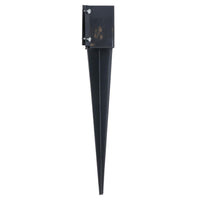 Fence Post Holder Support Drive In Spike Grey 100mm x 100mm x 750mm