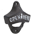 Open Here Bottle Opener Beer Cast Iron Sign Gift Garage Shed Bar Man Cave