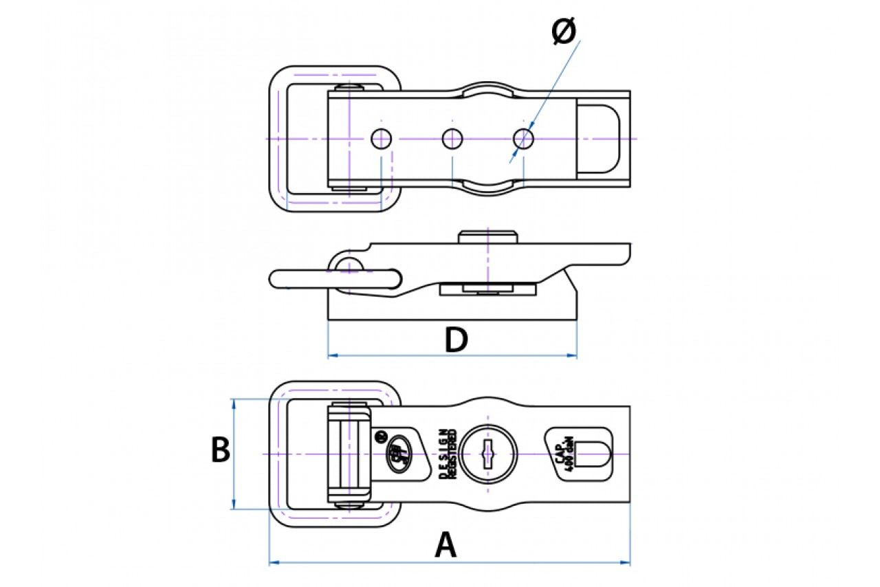 Over Centre Catch Toggle Clamp Large 10cm Lockable High Capacity 2 PACK