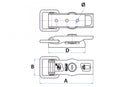 Over Centre Catch Toggle Clamp Large 10cm Lockable High Capacity 2 PACK