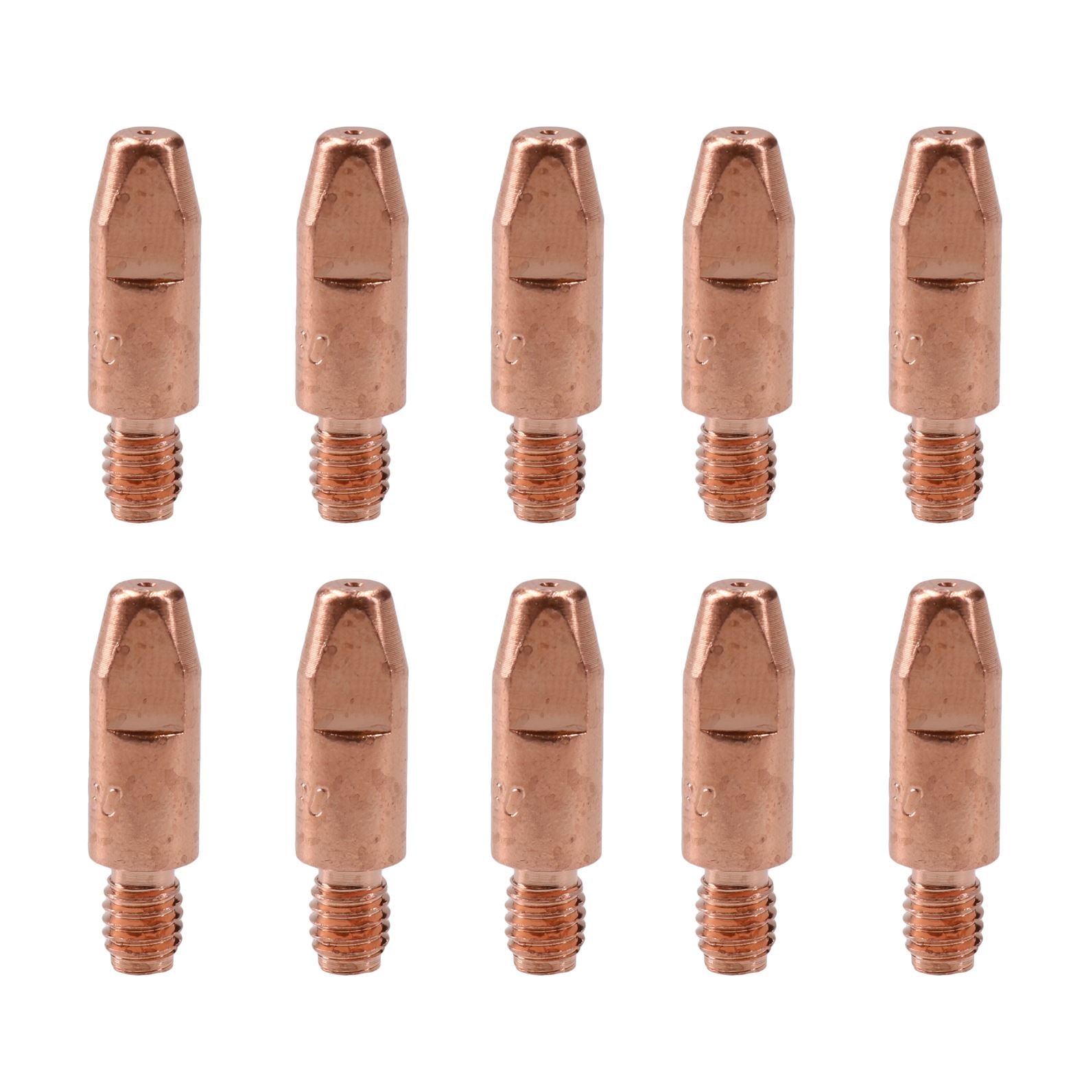 Embouts de contact ronds pour soudeuse Mig de 0,8 mm pour torches Euro MB25 MB36, lot de 10